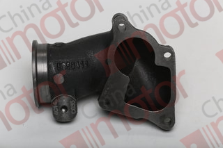 Патрубок турбокомпрессора выпускной к приемной трубе чугунный (ISF2.8) 4 отв. Крепления "Оригинал"