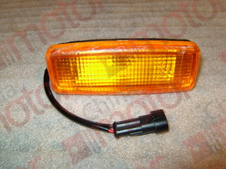 Фонарь поворотов боковой XML6127JR "Оригинал" прямоугольный, 137x47. (разъем овальный 2-контакта)