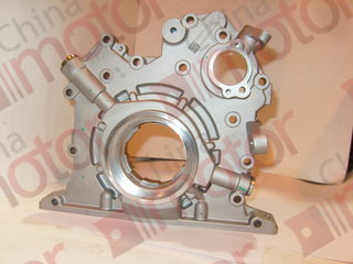 Насос масляный (ISF3.8) E-4 ПАЗ,Валдай  {в сб. с передней крышкой двигателя},(под датчик 16мм) "Аналог"