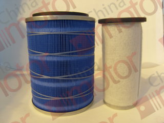 Фильтр воздушный YUCHAI "Оригинал" (D182,d99.H230) комплект D7208-1109101+D7208-1109102