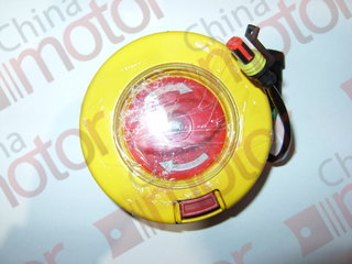 Кран аварийного открывания дверей ZK6122H9 (2017-2019) передней/задней двери (внутренний) "OEM" (круглый d111. d89, 2-фишки, воздух с одной стороны.