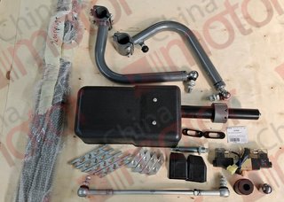 Механизм привода двери в сборе (пассажирской) 1-створч. XML6126JR (передней) "Оригинал" в сборе (цилиндр, рычаг,стойка,тяга,клапан)