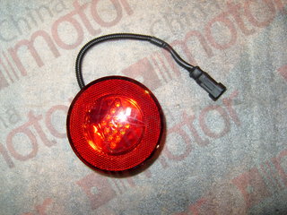 Фара противотуманная LCK6127H,XML6127JR задняя 24V круглая, красная, 3-шпильки, разъем овальный "Оригинал" 4116-80-00013