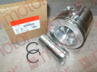Поршень двигателя (ISBe,ISDe) V=4.5,6.7 {+0.50} E-3 в сборе {поршень,палец,кольца поршневые,кольца стопорные} "Аналог"