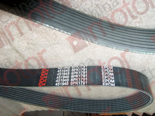 Ремень 8PK1791 насоса водяного (L,6CT) "CM" EPDM