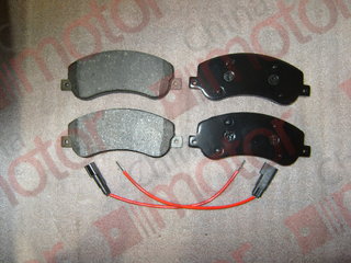 Колодки тормозные Ford Transit, Tourneo, VW Amarok дисковые, передние (164x66x19) комплект 4 шт c датчиками износа "CM" (для суппорта BOSCH)