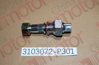 Шпилька колесная задняя левая QINGLING QL1110AN, ISUZU NQR75/NQR71 (D23.5) M20LH/M22RH L98 с футоркой LH и гайками