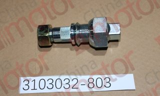 Шпилька колесная задняя левая QINGLING QL1080AK, ISUZU NKR55 (D21.5) M20x1.5(RH) M18x1,5(LH) L84 (в сборе с футоркой и гайками)