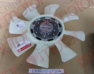 Вискомуфта вентилятора 4JB1 QINGLING QL1080AK в сборе c крыльчаткой 8 лопастей 8971285312