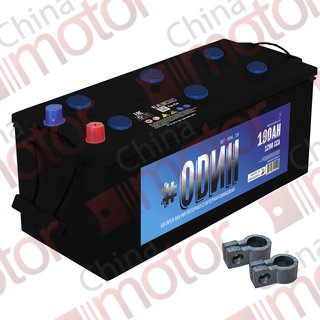 АКБ 6СТ-190 «ОДИН» п.п. + переходник под болт 513x222x217 1200A "ЕАЗ"