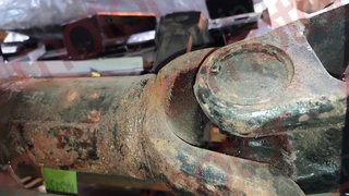 Вал карданный DFL3251A E2, 300л.с L=1165mm D=102mm среднего моста  DONG FENG "УЦЕНКА" (коррозия трубы, крестовины в порядке)